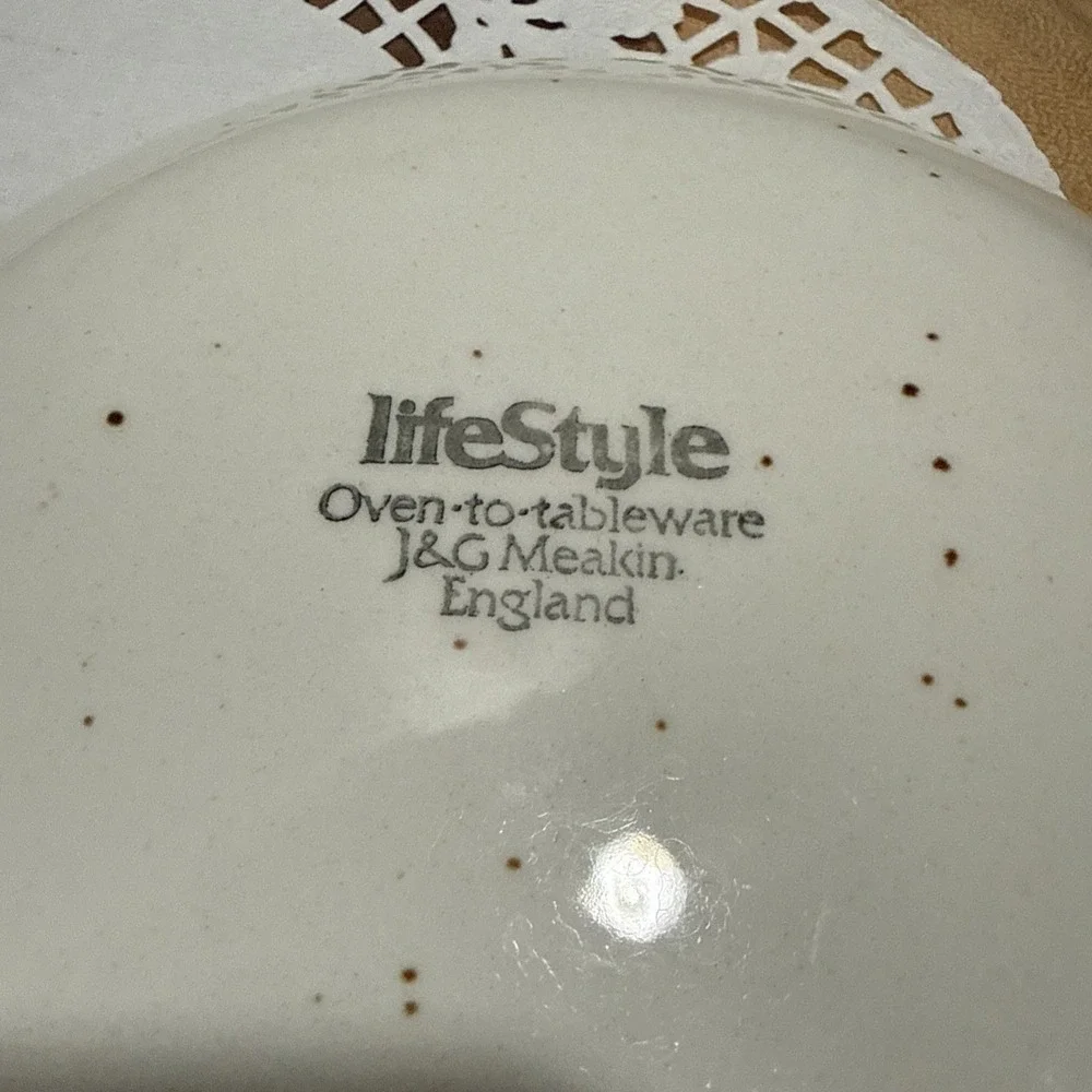 J&G Meakin Lifestyle Bread Butter Plates Set Of 2 England Speckled 6.5